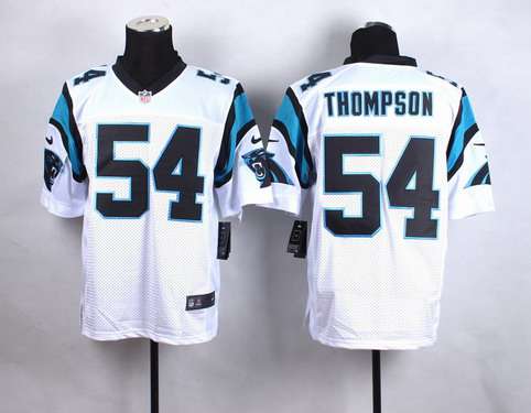 Men's Carolina Panthers #54 Shaq Thompson Nike White Elite Jersey