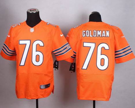 Men's Chicago Bears #76 Eddie Goldman Nike Orange Elite Jersey