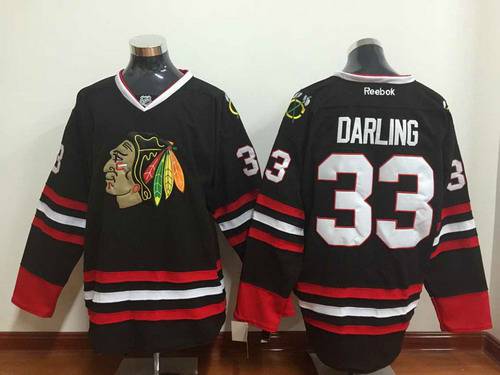 Men's Chicago Blackhawks #33 Scott Darling Black Jersey