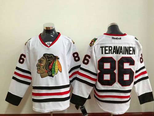 Men's Chicago Blackhawks #86 Teuvo Teravainen White Jersey