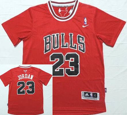 Men's Chicago Bulls #23 Michael Jordan Revolution 30 Swingman Red Short-Sleeved Jersey