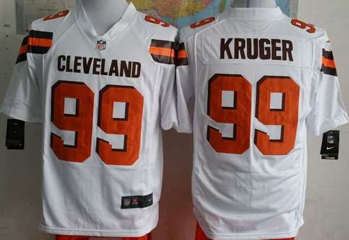 Men's Cleveland Browns #99 Paul Kruger 2015 Nike White Game Jersey