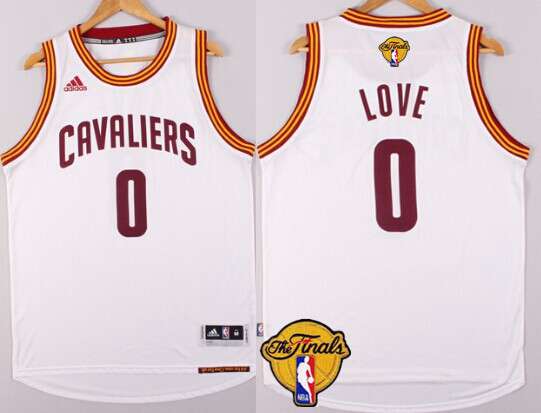 Men's Cleveland Cavaliers #0 Kevin Love 2015 The Finals New White Jersey