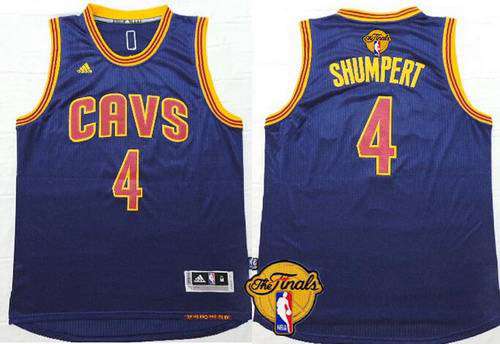 Men's Cleveland Cavaliers #4 Iman Shumpert 2015 The Finals New Navy Blue Jersey