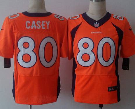 Men's Denver Broncos #80 James Casey 2013 Nike Orange Elite Jersey