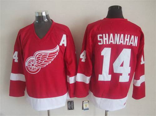 Men's Detroit Red Wings #14 Brendan Shanahan Red CCM Vintage Throwback Jersey