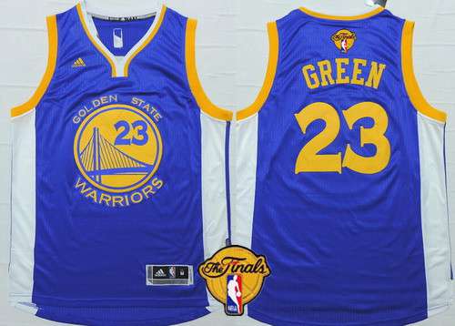 Men's Golden State Warriors #23 Draymond Green 2015 The Finals New Blue Jersey