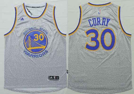 Men's Golden State Warriors #30 Stephen Curry Revolution 30 Swingman 2014 New Gray Jersey