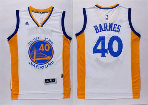 Men's Golden State Warriors #40 Harrison Barnes Revolution 30 Swingman 2014 New White Jersey