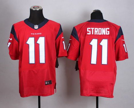 Men's Houston Texans #11 Jaelen Strong Nike Red Elite Jersey