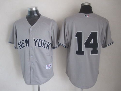 Men's Men's New York Yankees #14 Stephen Drew Gray Jersey