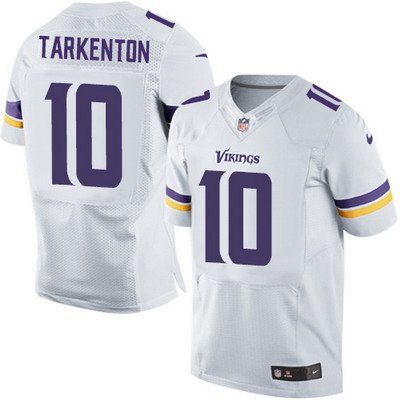 Men's Minnesota Vikings #10 Fran Tarkenton Nike White Elite Jersey 