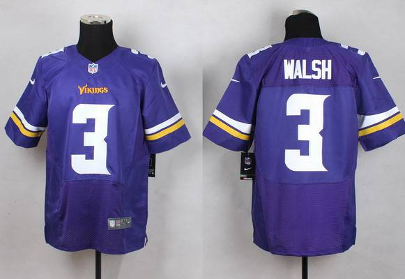 Men's Minnesota Vikings #3 Blair Walsh 2013 Nike Purple Elite Jersey