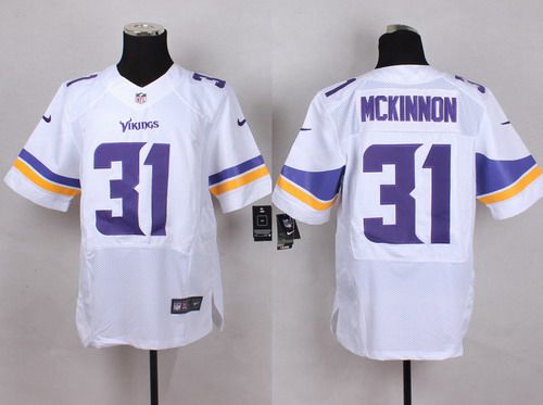 Men's Minnesota Vikings #31 Jerick McKinnon 2013 Nike White Elite Jersey