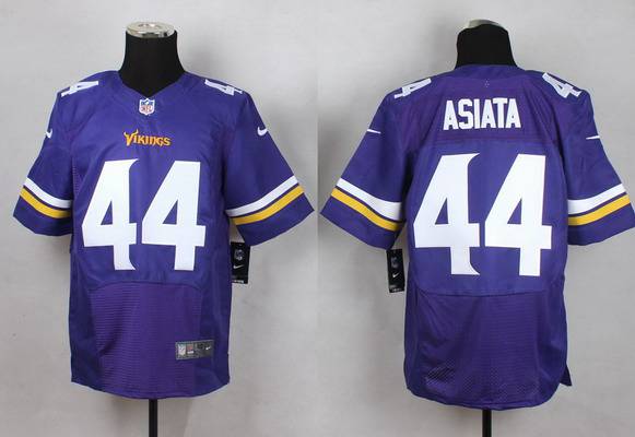 Men's Minnesota Vikings #44 Matt Asiata 2013 Nike Purple Elite Jersey