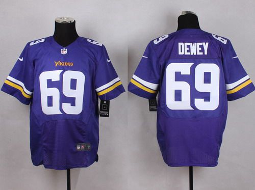 Men's Minnesota Vikings #69 Dewey 2013 Nike Purple Elite Jersey  