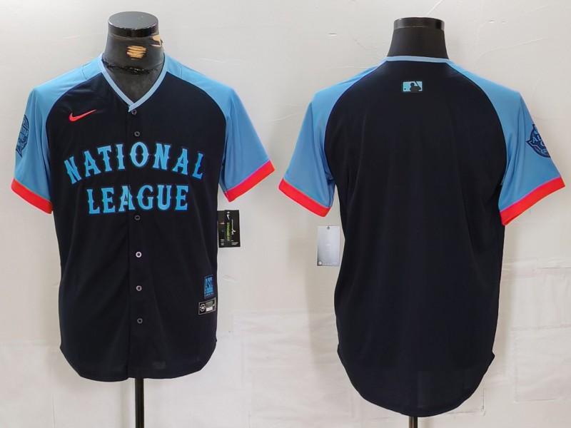 Men's National League Blank Navy 2024 All-Star Limited Stitched Baseball Jersey