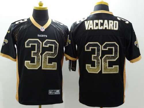 Men's New Orleans Saints #32 Kenny Vaccaro Nike Drift Fashion Black Elite Jersey