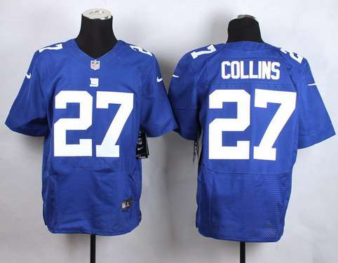 Men's New York Giants #27 Landon Collins Nike Blue Elite Jersey