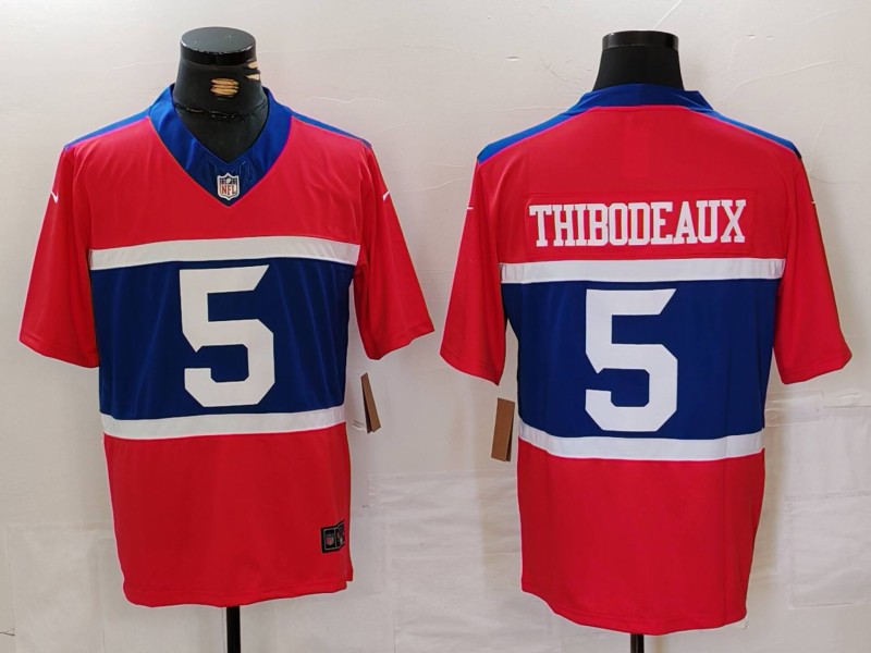 Men's New York Giants #5 Kayvon Thibodeaux Century Red Alternate Vapor F.U.S.E. Limited Football Stitched Jersey