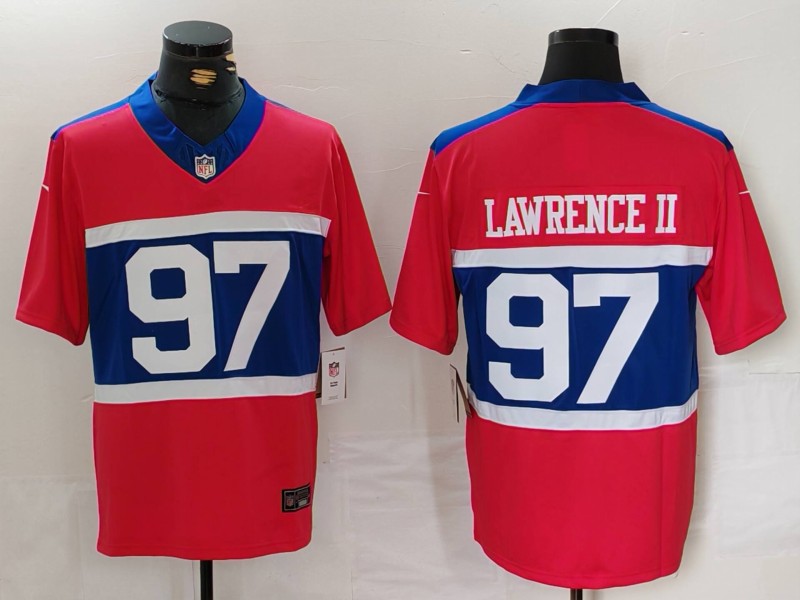 Men's New York Giants #97 Dexter Lawrence II Century Red Alternate Vapor F.U.S.E. Limited Football Stitched Jersey