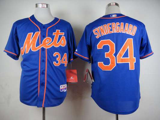 Men's New York Mets #34 Noah Syndergaard Blue Jersey