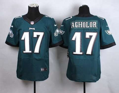 Men's Philadelphia Eagles #17 Nelson Agholor 2014 Nike Dark Green Elite Jersey