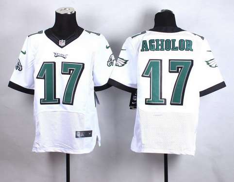 Men's Philadelphia Eagles #17 Nelson Agholor 2014 Nike White Elite Jersey