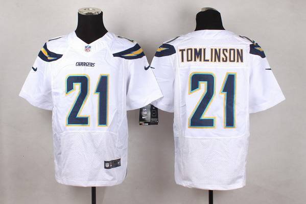 Men's San Diego Chargers #21 LaDainian Tomlinson 2013 Nike White Elite Jersey