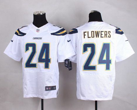 Men's San Diego Chargers #24 Brandon Flowers 2013 Nike White Elite Jersey