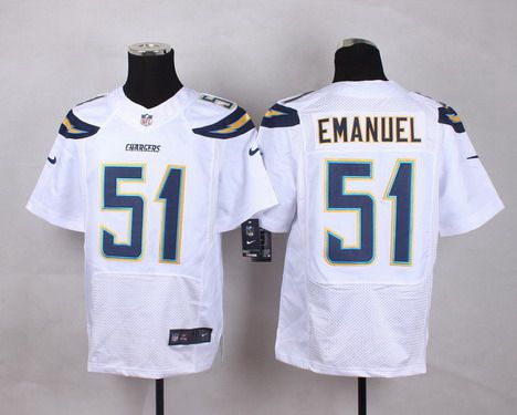 Men's San Diego Chargers #51 Kyle Emanuel 2013 Nike White Elite Jersey