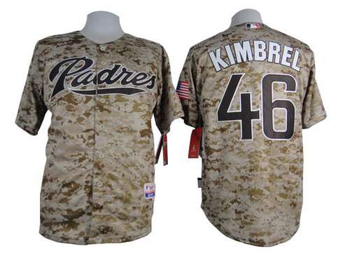 Men's San Diego Padres #46 Craig Kimbrel 2015 Camo Jersey