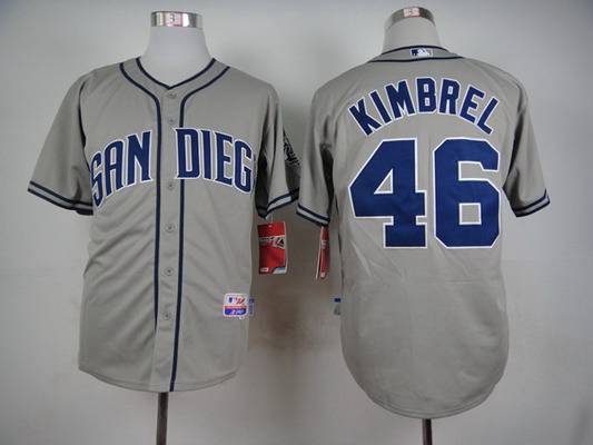 Men's San Diego Padres #46 Craig Kimbrel Gray Jersey