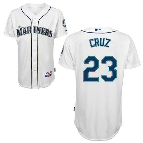 Men's Seattle Mariners #23 Nelson Cruz White Jersey