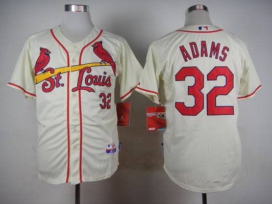 Men's St. Louis Cardinals #32 Matt Adams Cream Jersey