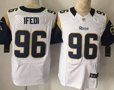 Men's St. Louis Rams #96 Martin Ifedi Nike White Elite Jersey