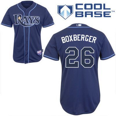 Men's Tampa Bay Rays #26 Brad Boxberger Navy Blue Jersey