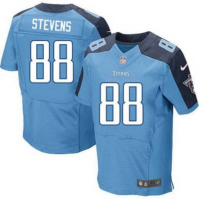 Men's Tennessee Titans #88 Craig Stevens Nike Light Blue Elite Jersey