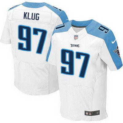 Men's Tennessee Titans #97 Karl Klug Nike White Elite Jersey