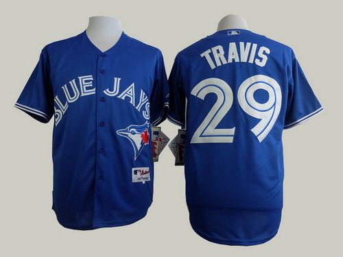 Men's Toronto Blue Jays #29 Devon Travis Blue Jersey