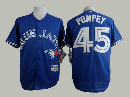 Men's Toronto Blue Jays #45 Dalton Pompey Blue Jersey