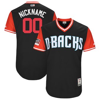 Men's Arizona Diamondbacks Majestic Black 2018 Players' Weekend Authentic Flex Base Custom Jersey