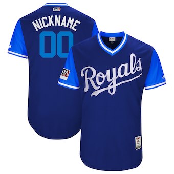 Custom Men's Kansas City Royals Majestic Navy 2017 Players Weekend Authentic Team Jersey