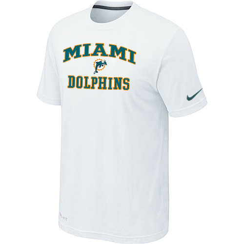 Miami Dolphins Heart & Soul Whitel T-Shirt