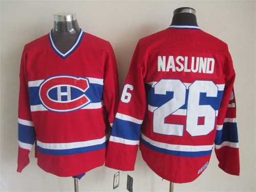 Montreal Canadiens #26 Mats Naslund Red CCM Vintage Throwback Jersey