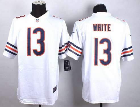 Nike  Chicago Bears #13 Kevin White 2015 NFL Draft 7th Overall Pick White Limited Jersey