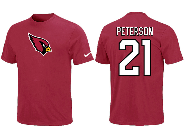 Nike Arizona Cardinals 21 peterson Name & Number T-Shirt Red