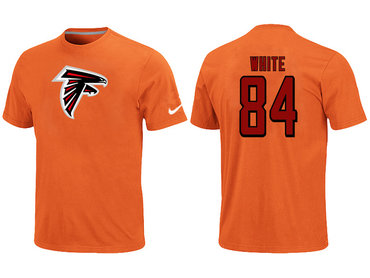 Nike Atlanta Falcons 84 white Name & Number T-Shirt Orange