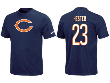 Nike Chicago Bears Devin Hester Name & Number T-Shirt Blue