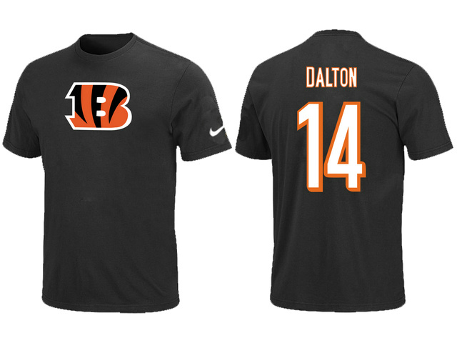 Nike Cincinnati Bengals Andy Dalton Name & Number T-Shirt Black